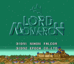 Lord Monarch (Japan) Title Screen
